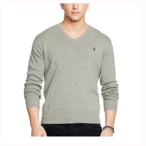 Polo Ralph Lauren Men’s Pima Cotton V- Neck Dark Gray Sweater size XXL